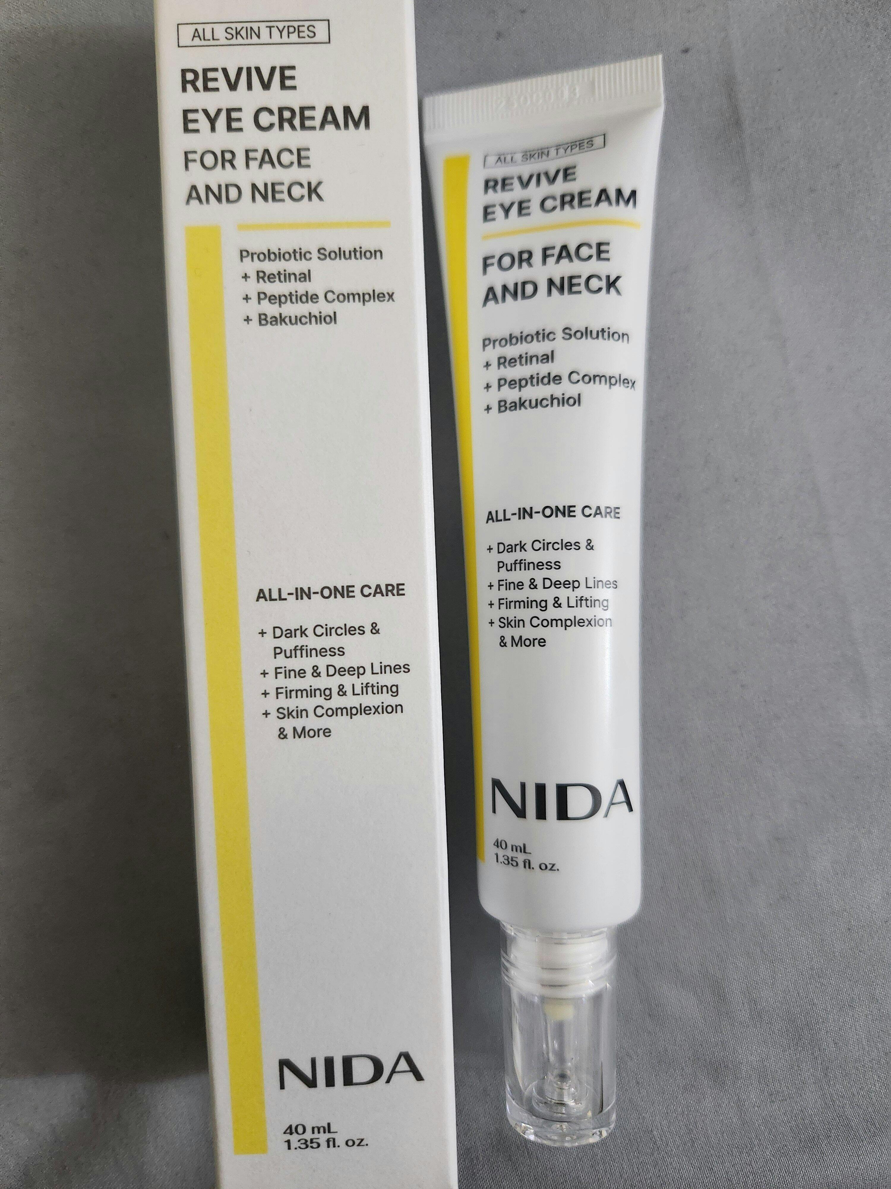 Crema para ojos NIDA Revive para rostro y cuello