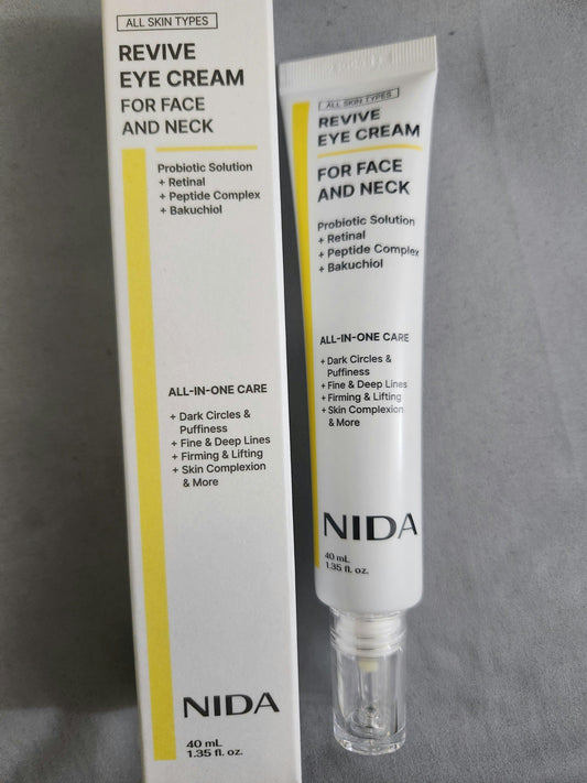 Crema para ojos NIDA Revive para rostro y cuello